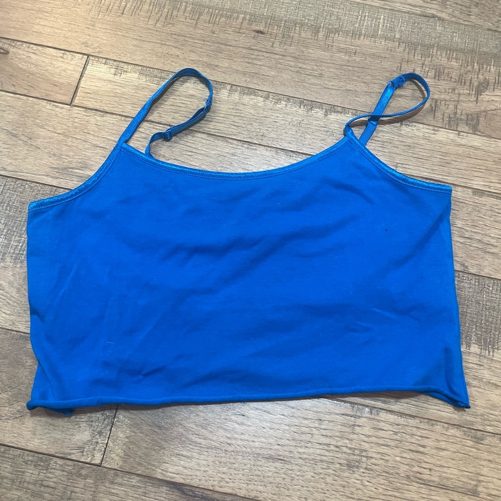 Bright Blue Cropped Tank Top